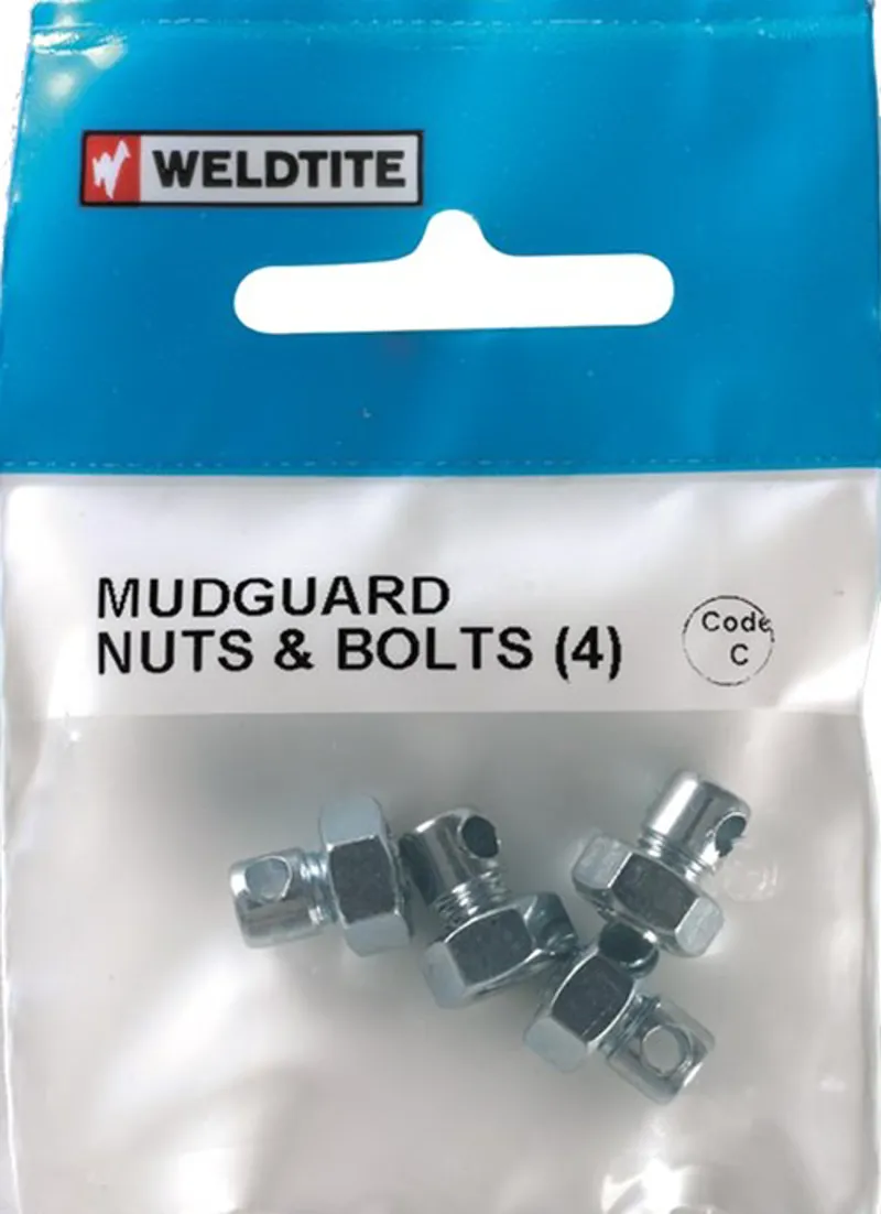 Weldtite Bikebits 08010 - Mudguard Nuts And Bolts in Silver